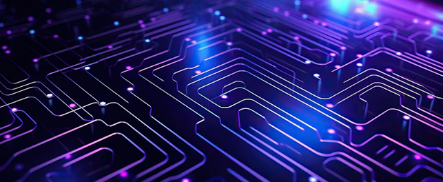3D Neon Digital Abstract Scene Background