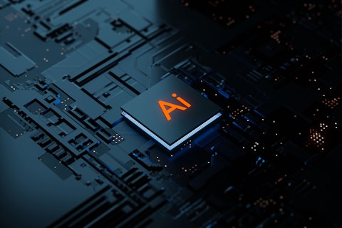AI Artificial Intelligence Technology Chipset CPU on Circuit Board