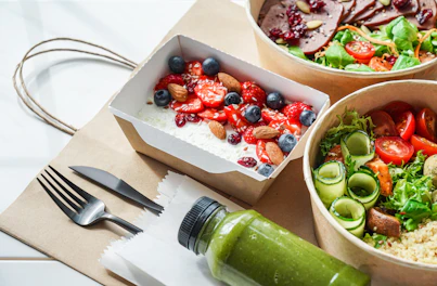 Dishes and Smoothie