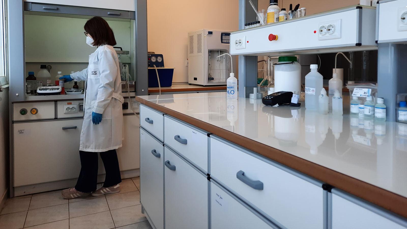 Scientist Testing in Lab