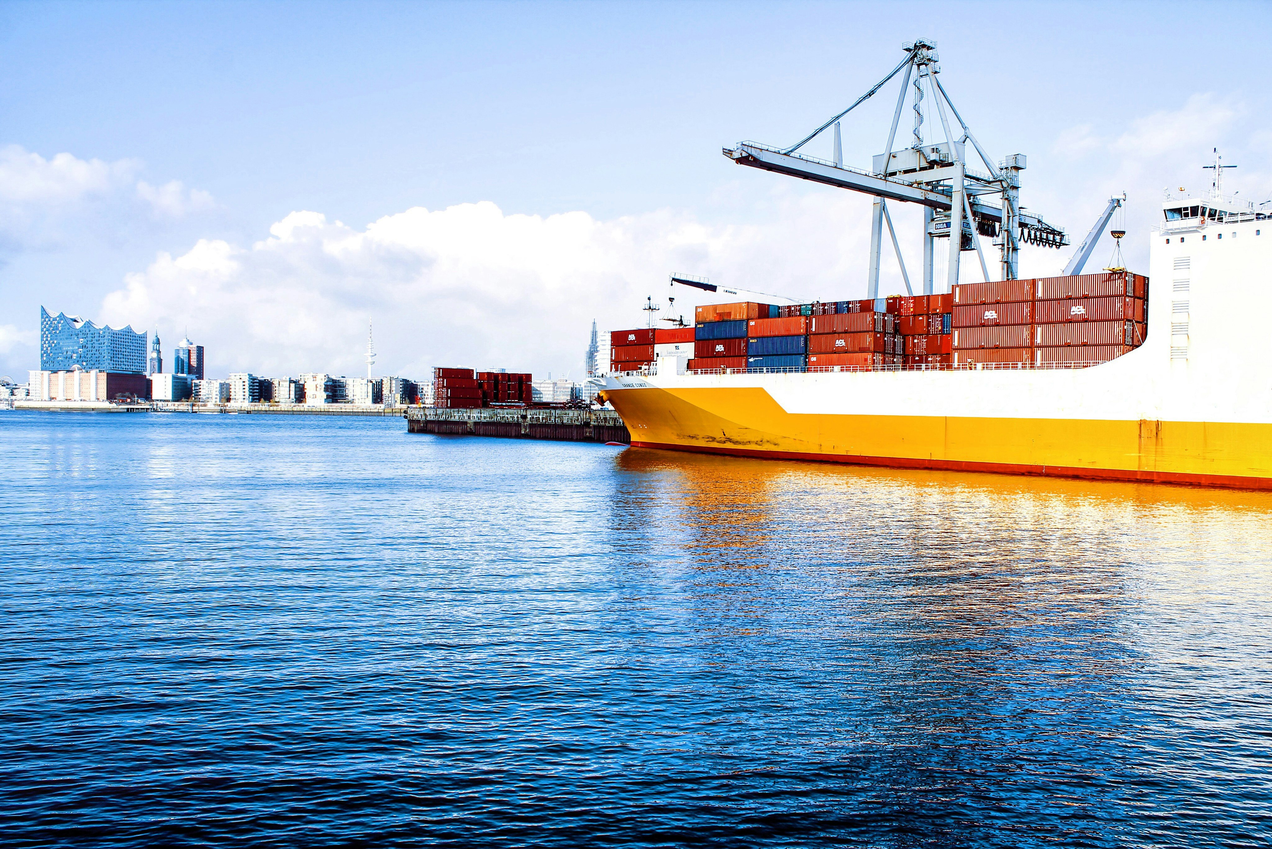 View of Super Tanker with Container Unsplash