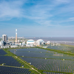 Thermal Power Plant with Solar Panels