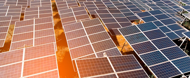 Solar Farm at Sunset