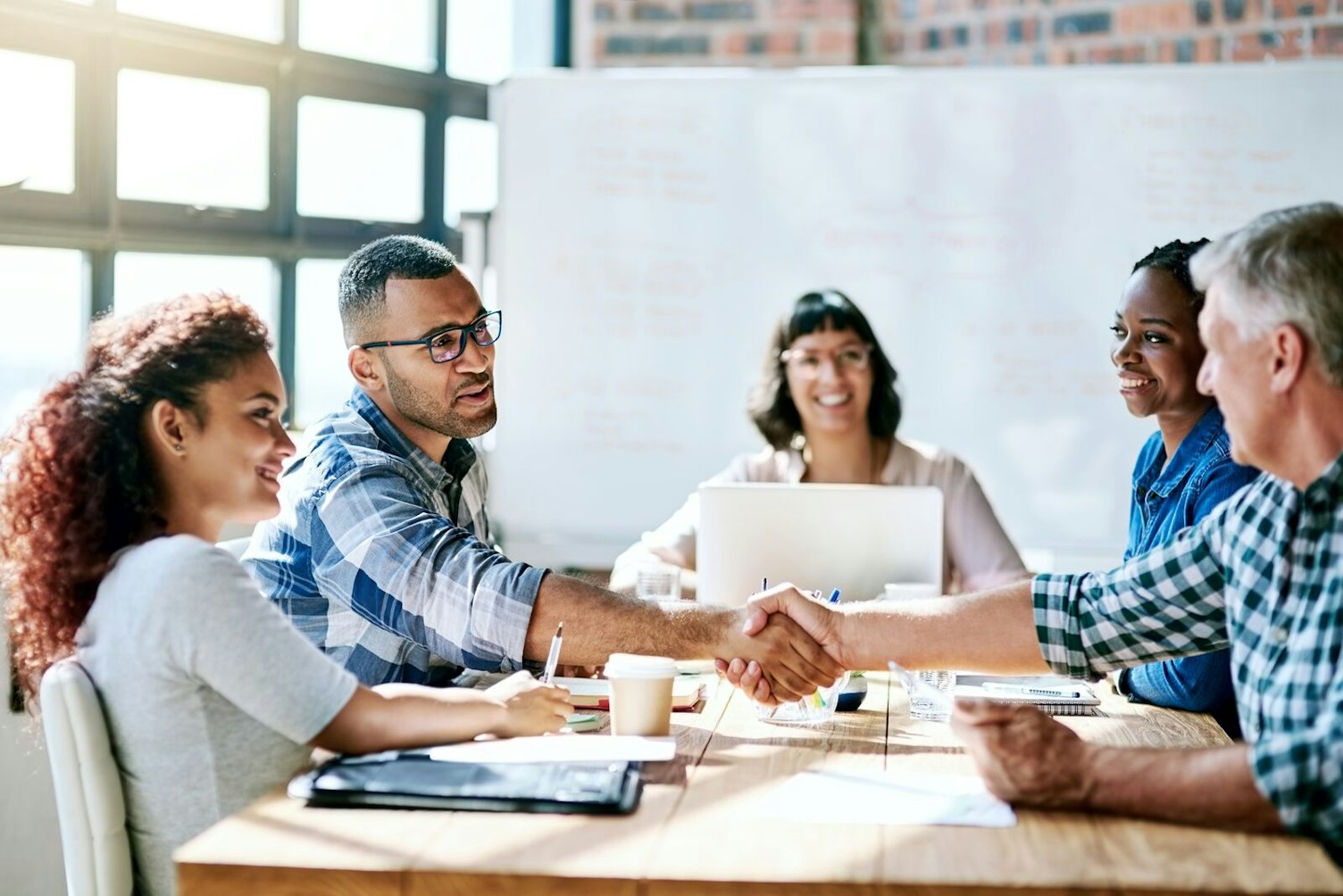 Team of Entrepreneurs Collaborating in an Office