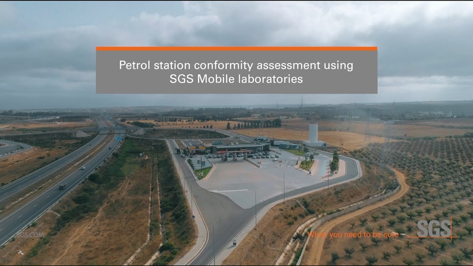 Aerial View of Petrol Station