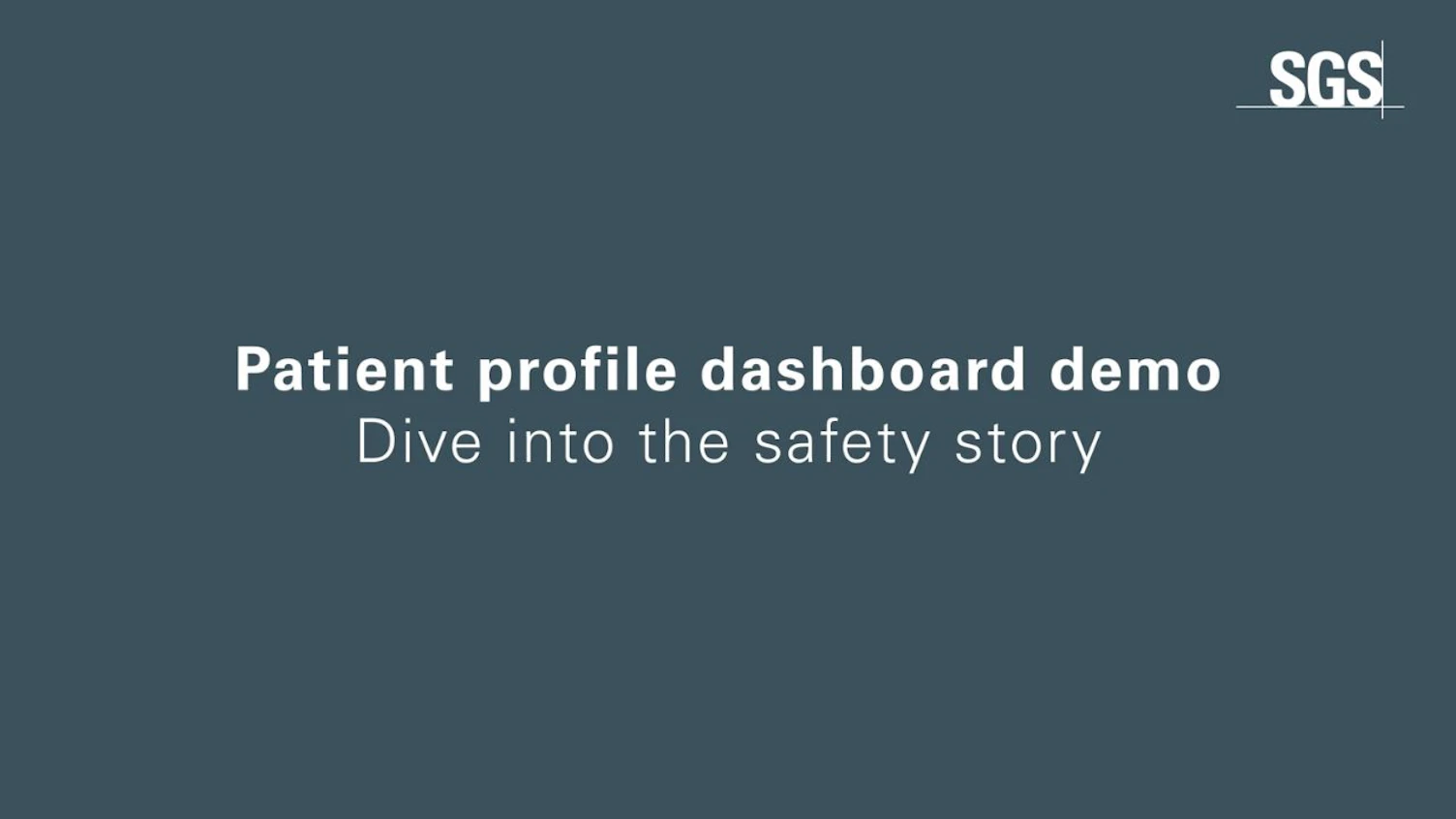 Demo patient safety data visualization dashboard