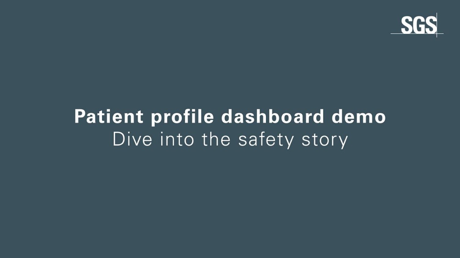 Demo patient safety data visualization dashboard