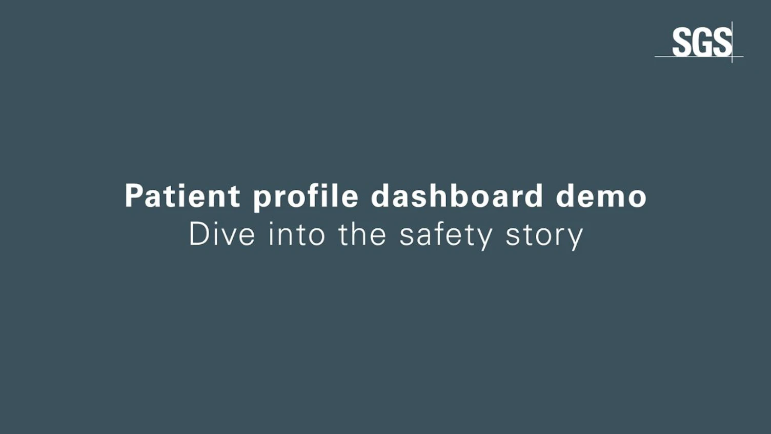 Demo patient safety data visualization dashboard