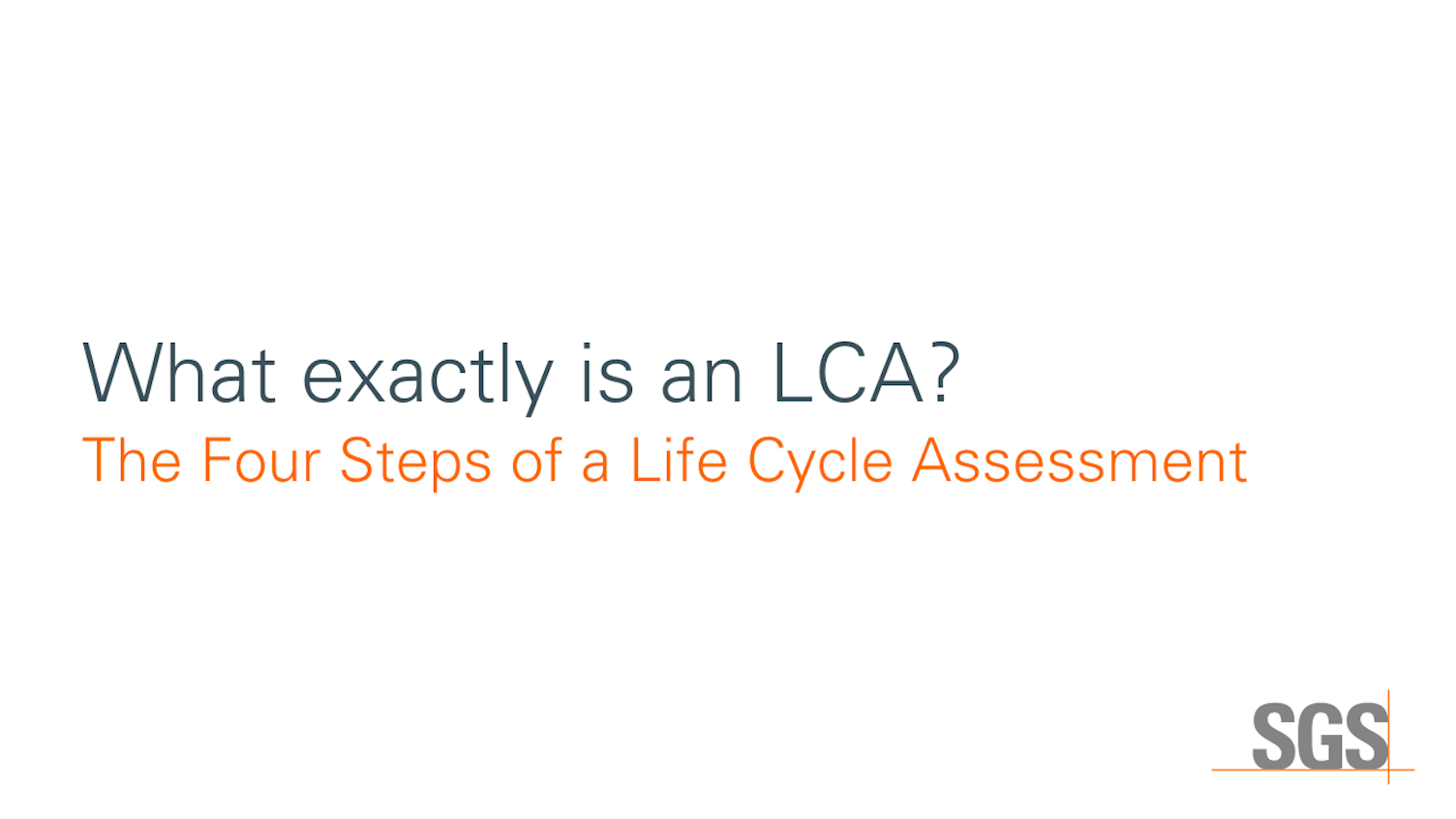 Four Steps of an LCA