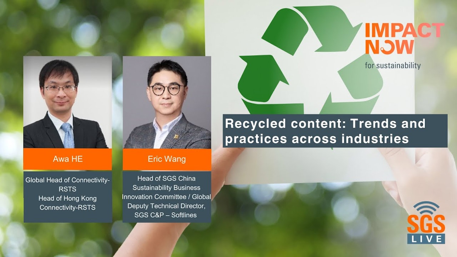 SGS Live Recycled Content Trends and Practices Across Industries