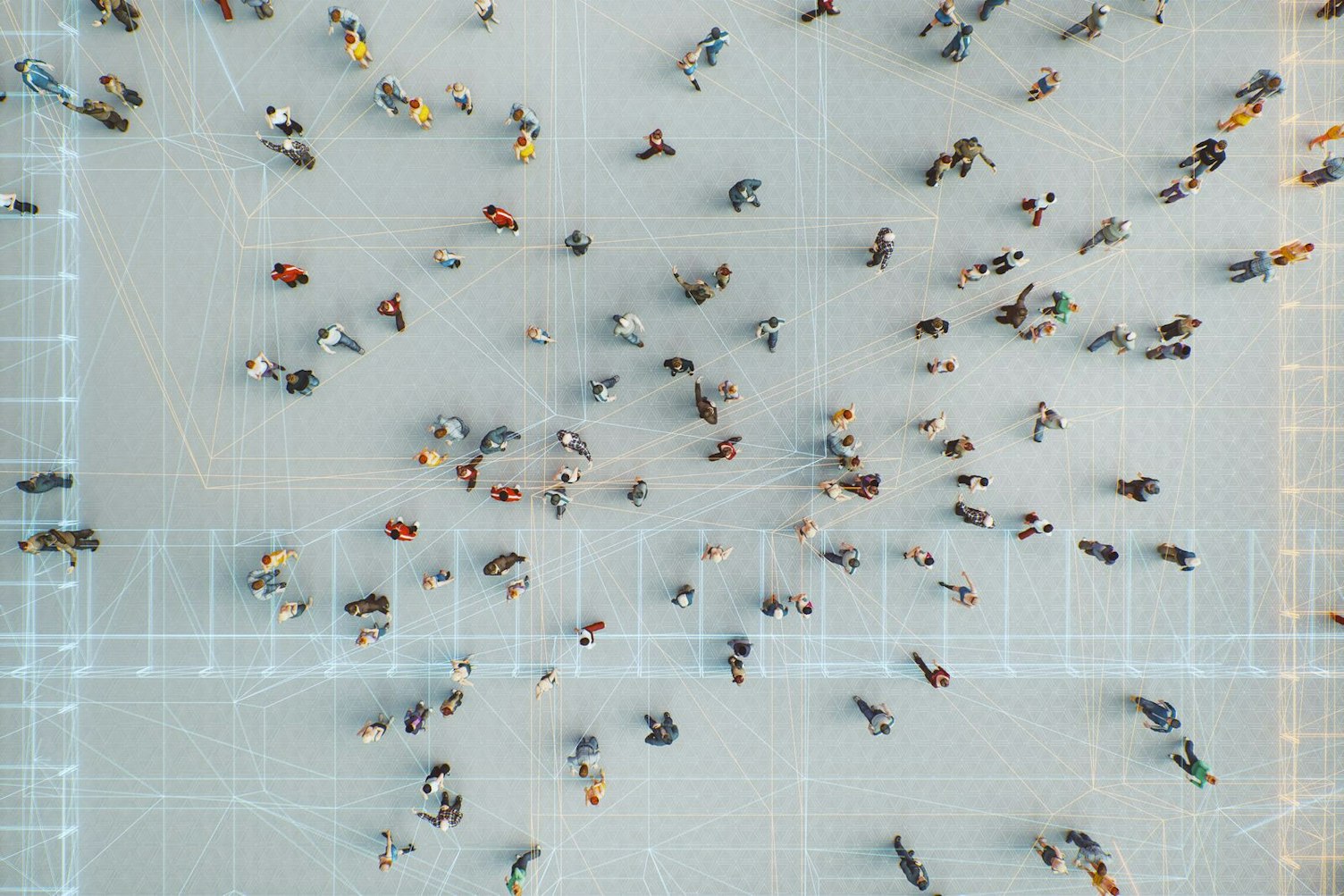 Abstract Crowds of People with Virtual Reality Street Display