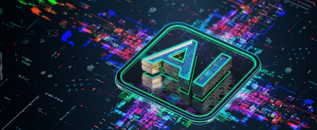 Powerful AI Processor on Futuristic PCB