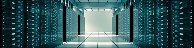 ห้องเซิร์ฟเวอร์พร้อมวิวมุมกว้าง