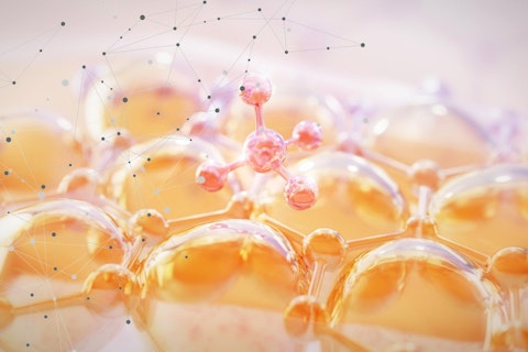 Absztrakt narancs molekulák