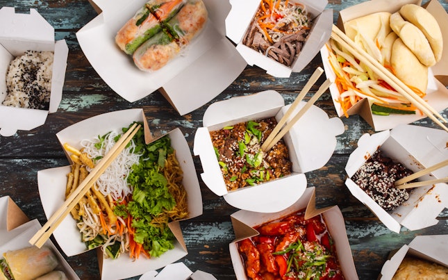 Asian Dishes Take Away Boxes