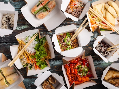 Asian Dishes Take Away Boxes
