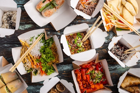 Asian Dishes Take Away Boxes