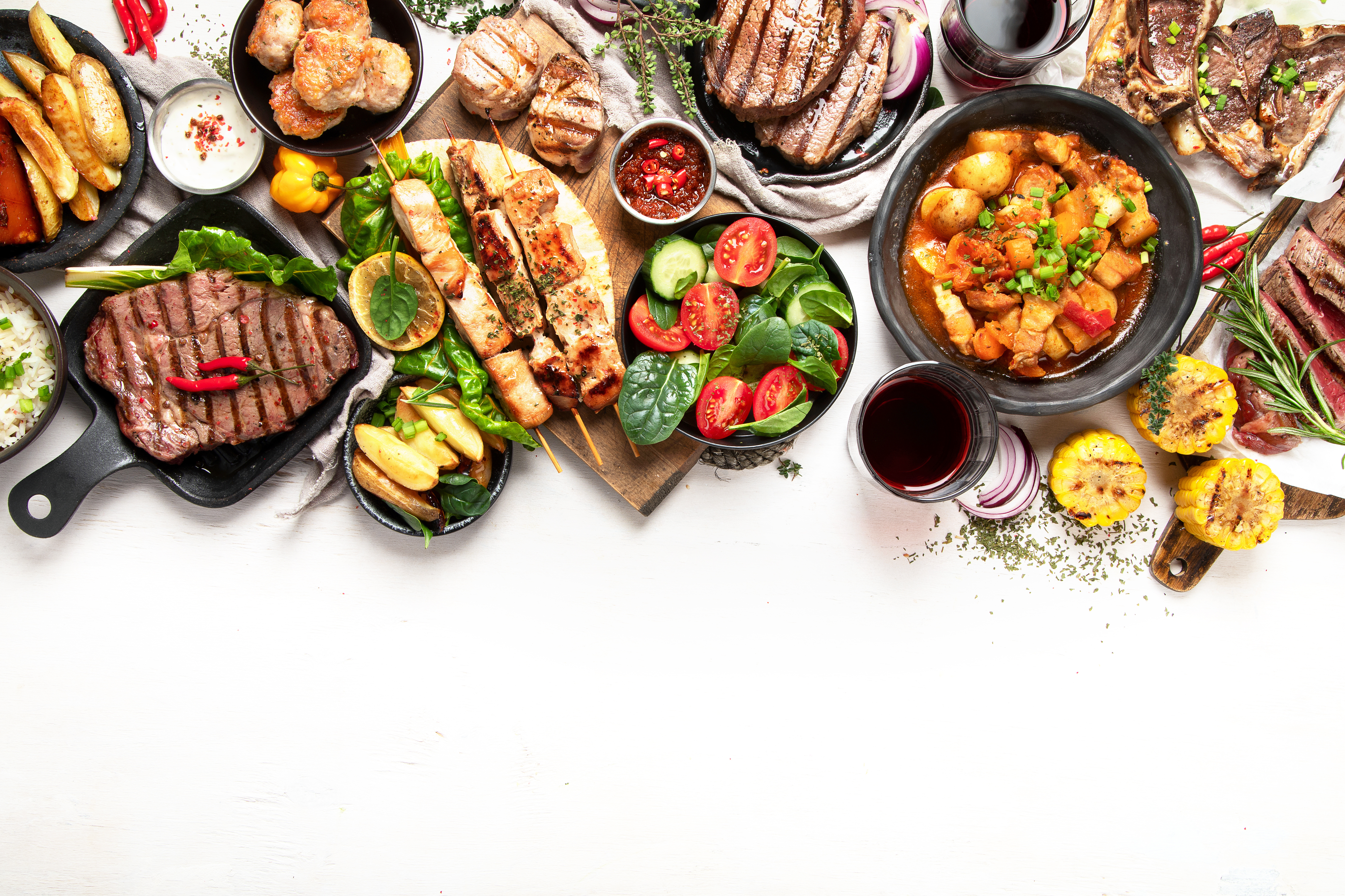 Assorted Meat Platter with various Side Dishes