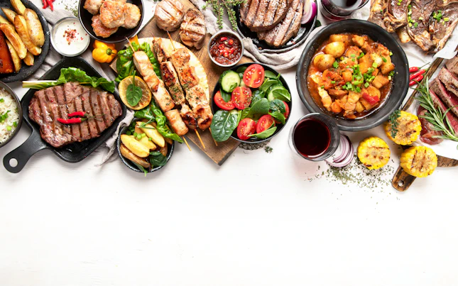 Assorted Meat Platter with various Side Dishes