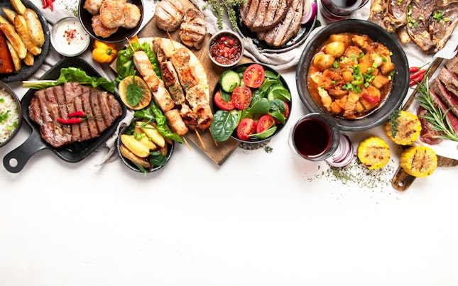 Assorted Meat Platter with various Side Dishes