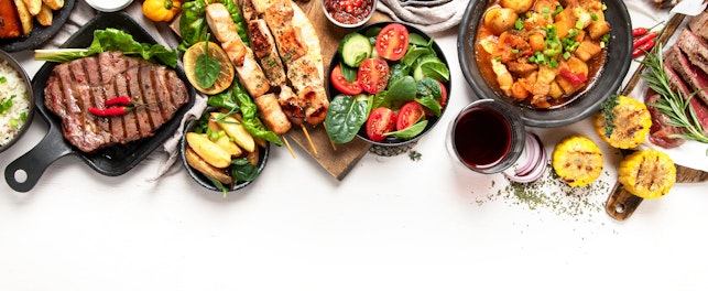 Assorted Meat Platter with various Side Dishes