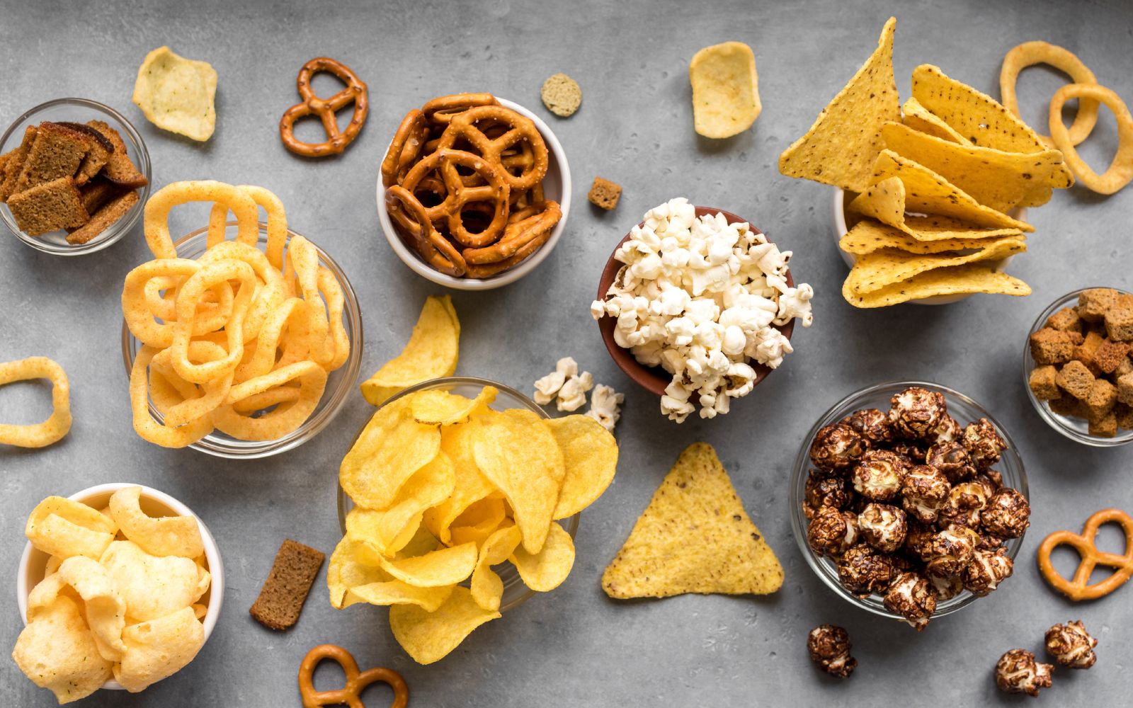 Assortment of Unhealthy Snacks