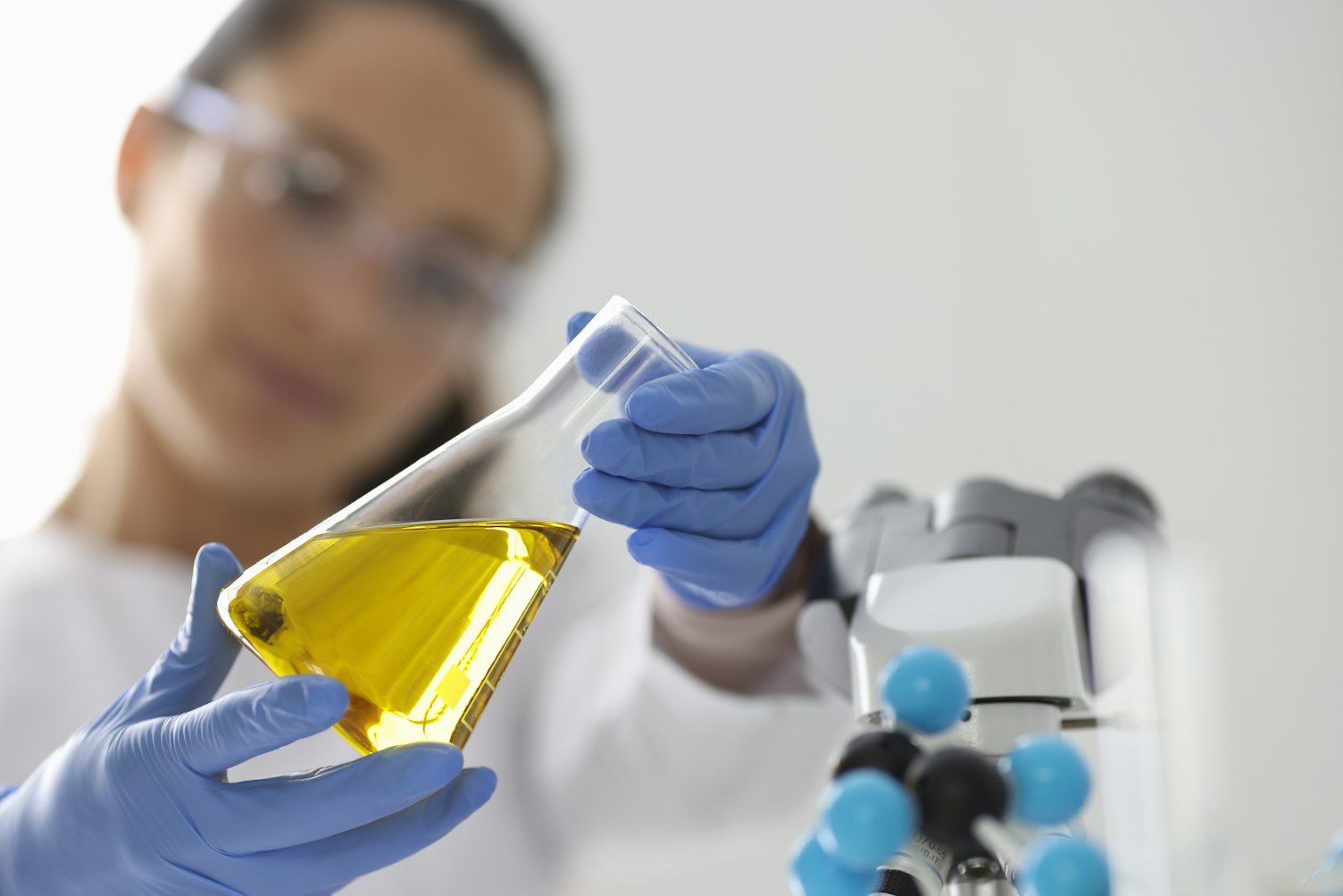 Biotechnology Scientist Working in Laboratory