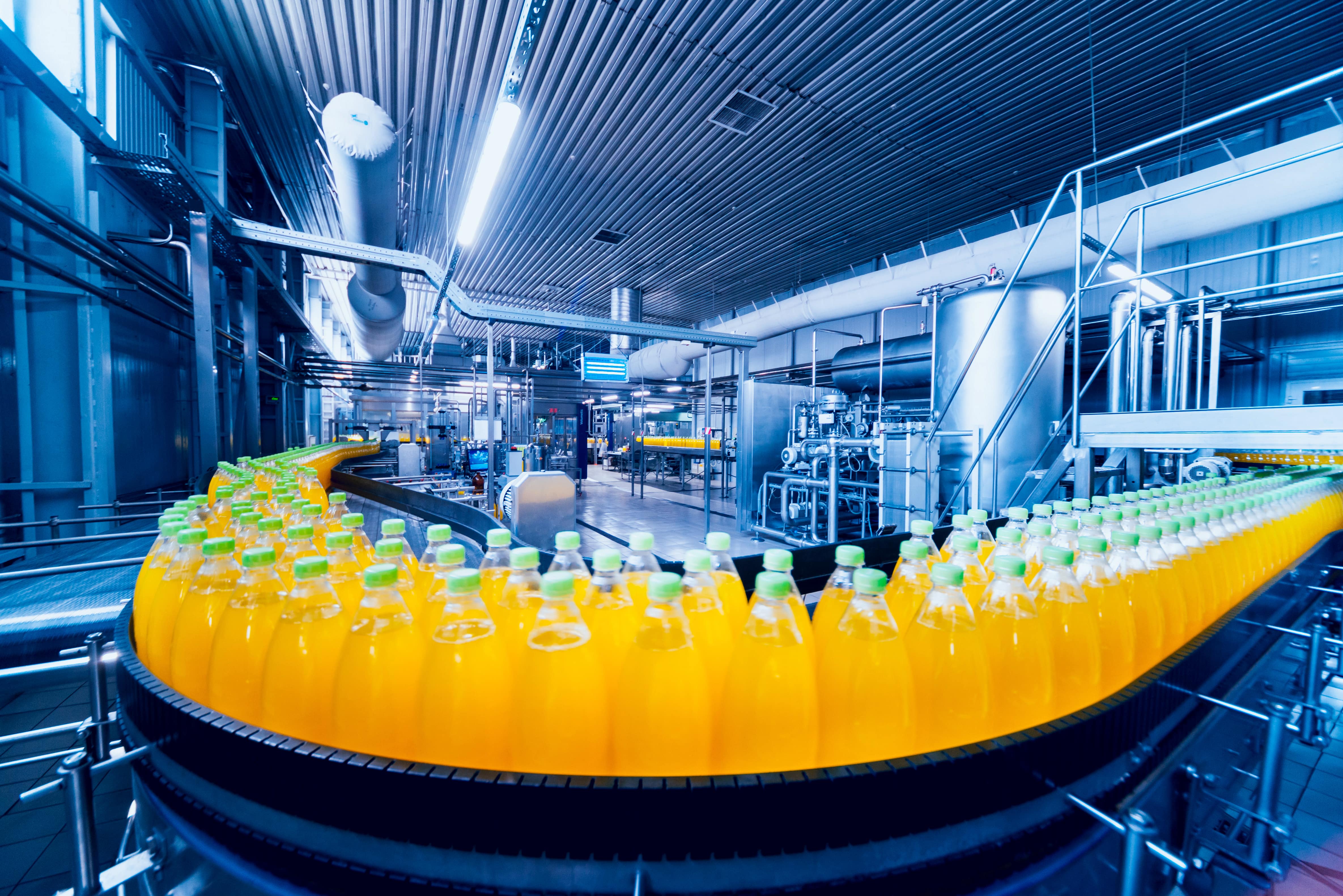 Bottled Drinks on an Assembly Line