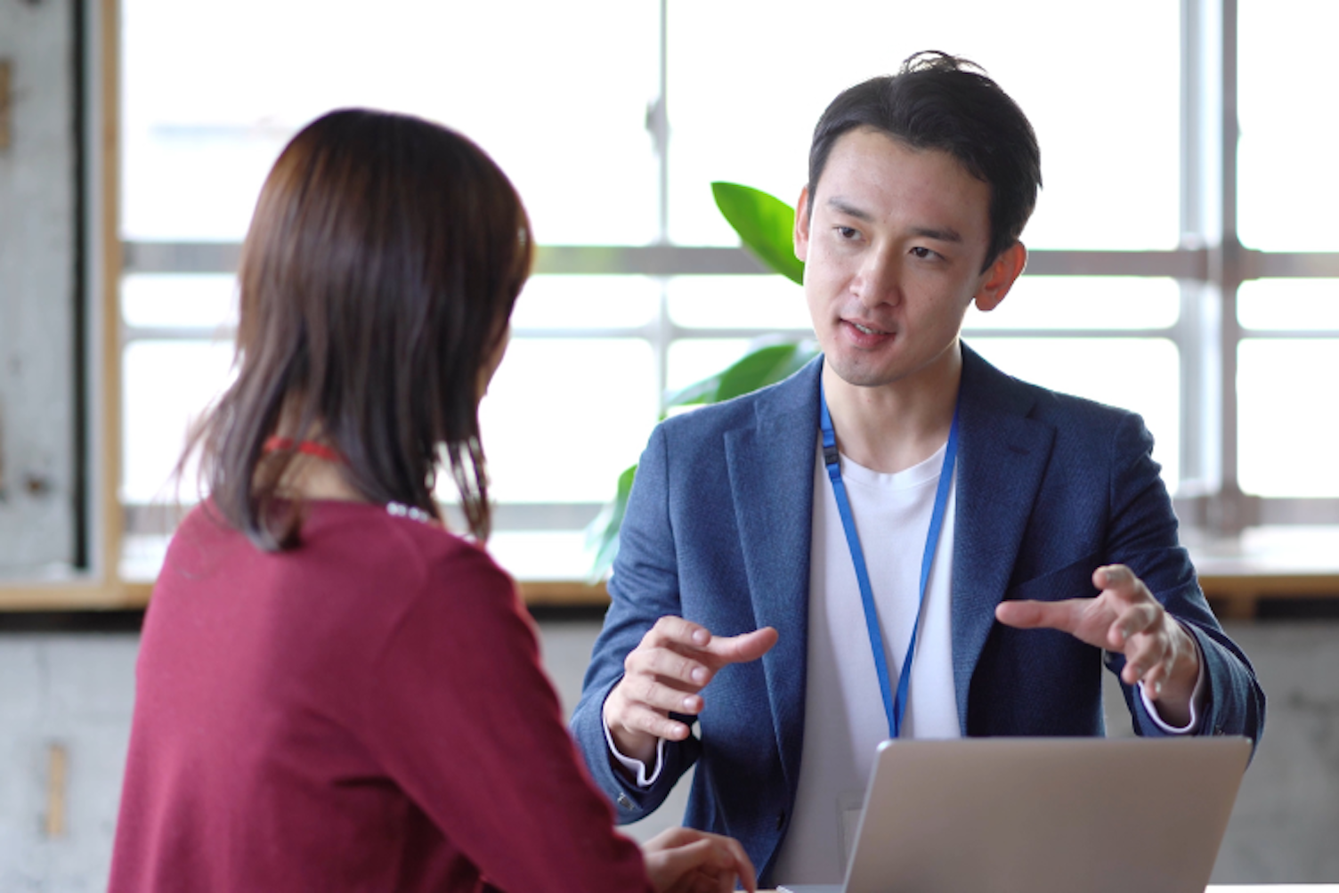 Business colleagues discussing a project