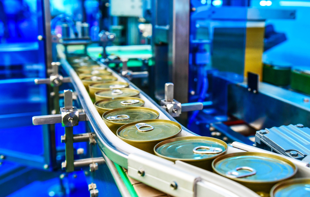 Canned Foods on an Assembly Line