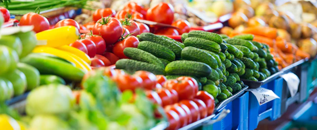 Fruits and Vegetables at City Market in Riga