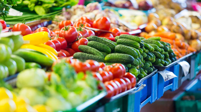 Fruits and Vegetables at City Market in Riga