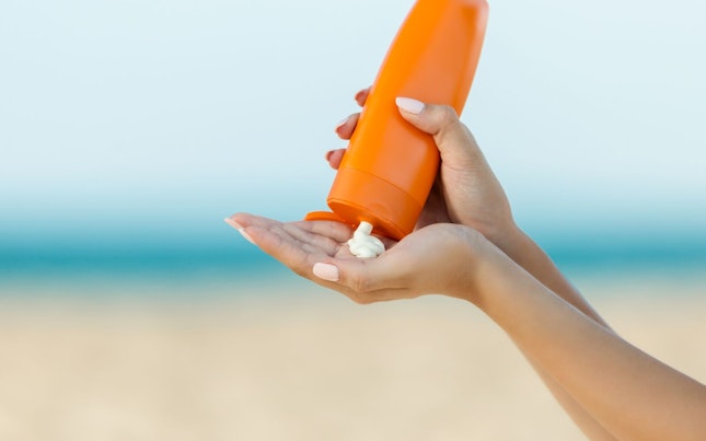 Hand Applying Sun Screen