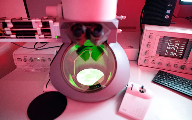 Microscope SGS Biosafety Testing Laboratory Glasgow UK