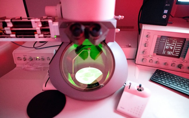 Microscope SGS Biosafety Testing Laboratory Glasgow UK