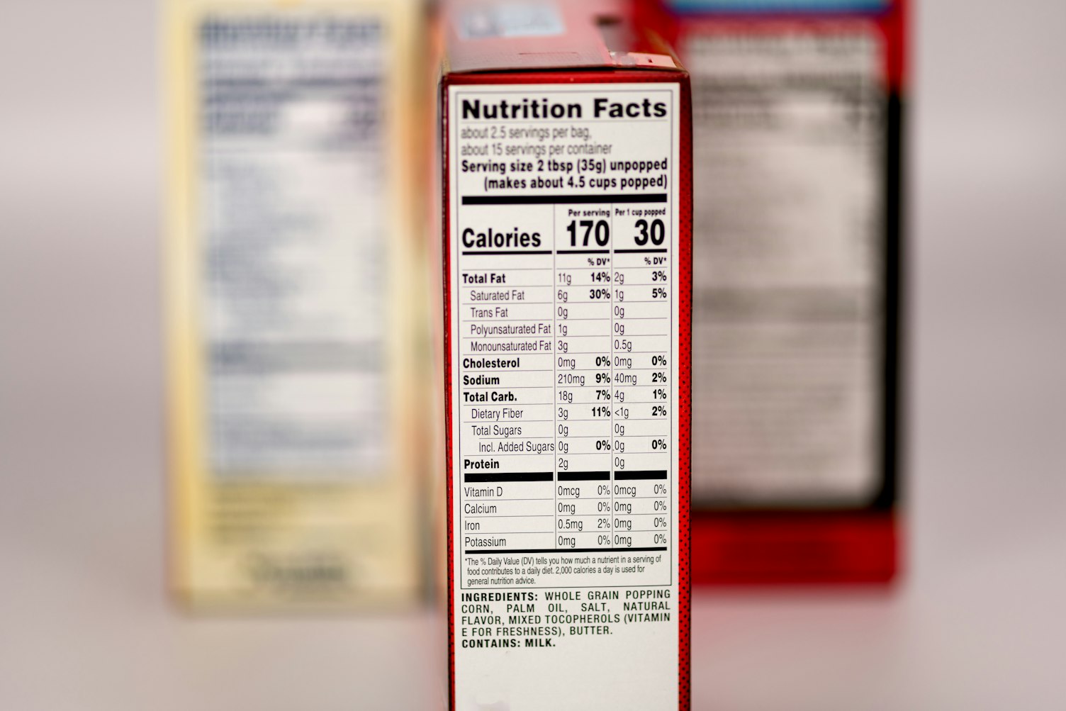 Nutrition Facts on Bottle 2