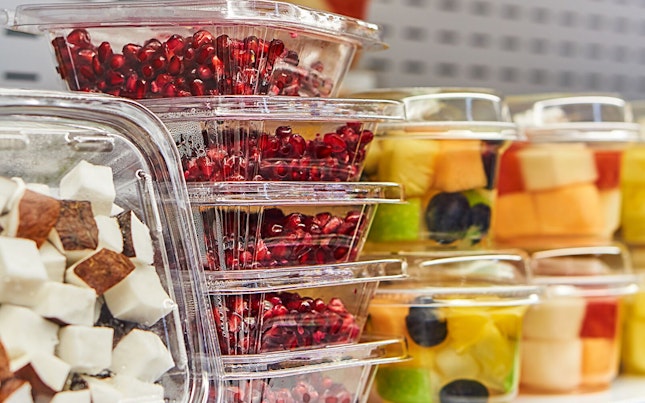Plastic Containers with Fruits