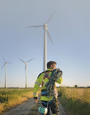 SGS Employee at a Wind Farm for SGS