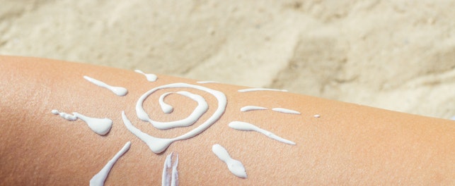 Sun Tan Lotion in Sun