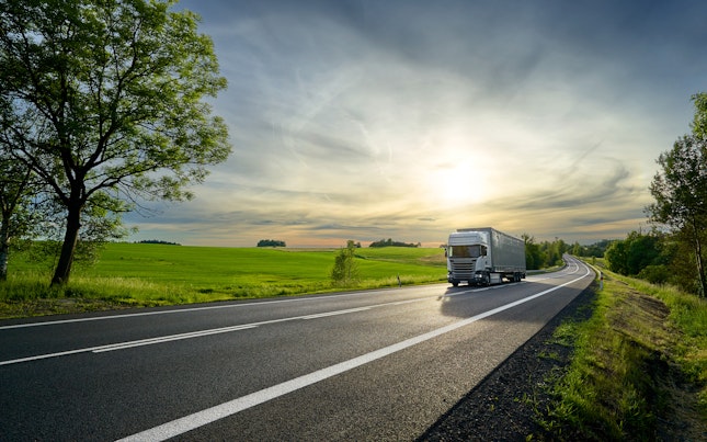 Truck Moving on a Road