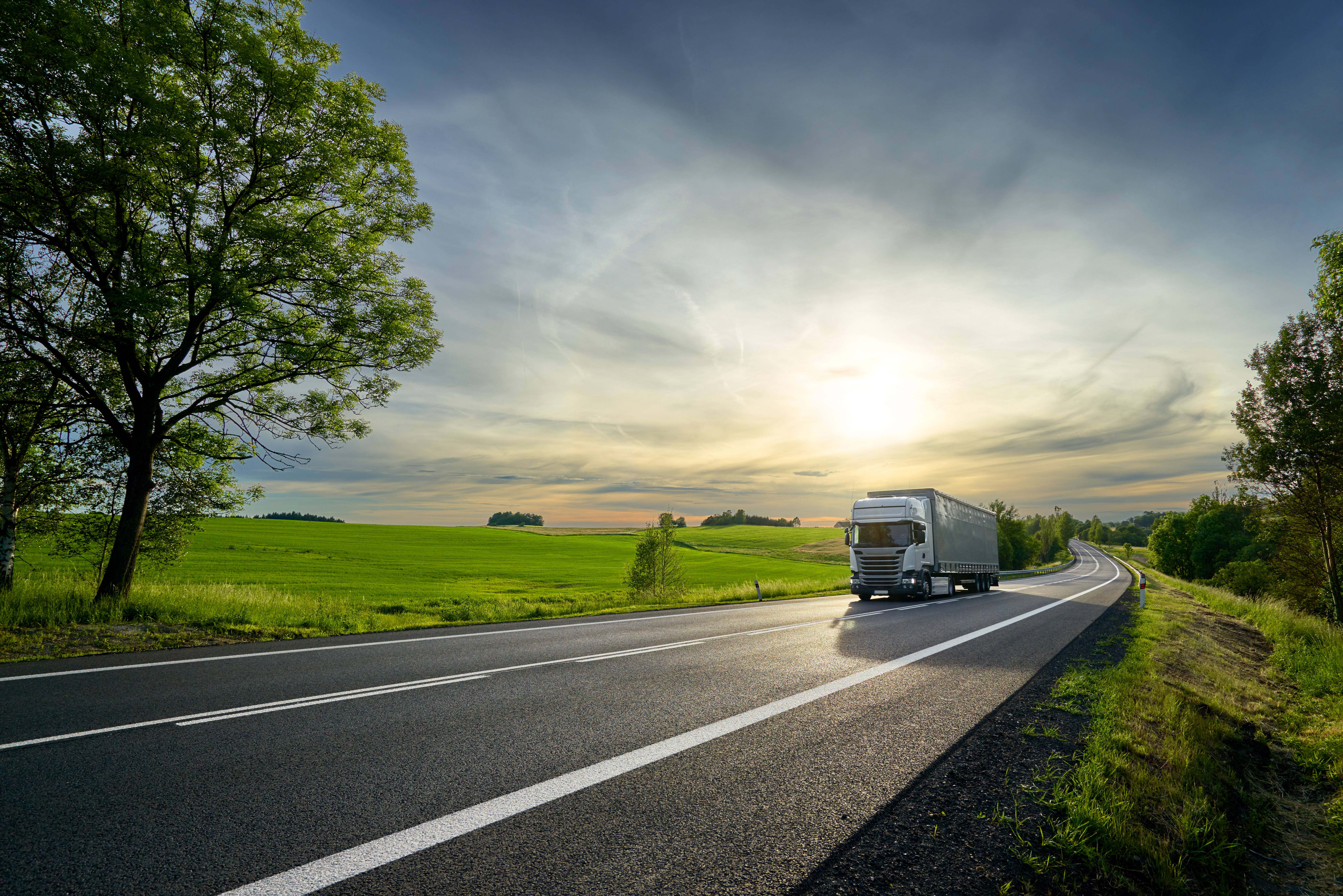 Truck Moving on a Road