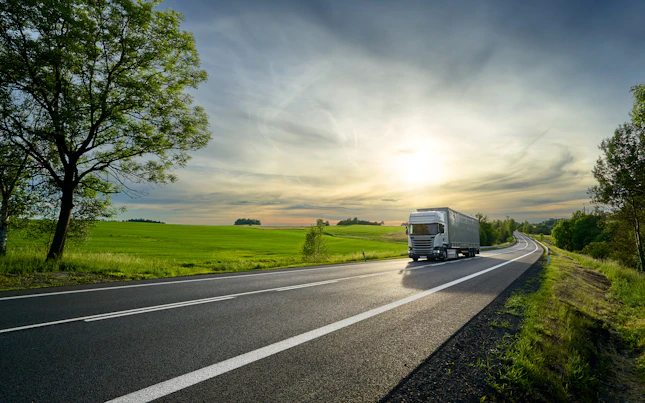 Truck Moving on a Road