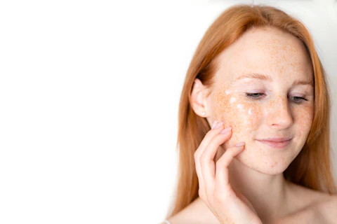 Women Touching her Face
