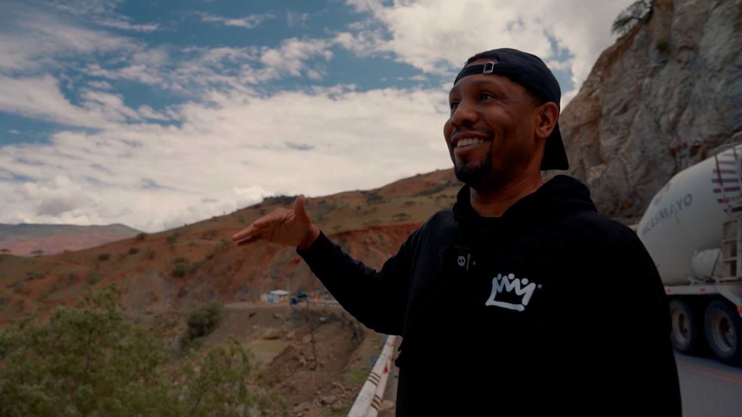 Rod Johnson, co-founder of BLK & Bold, visiting coffee farms in Peru