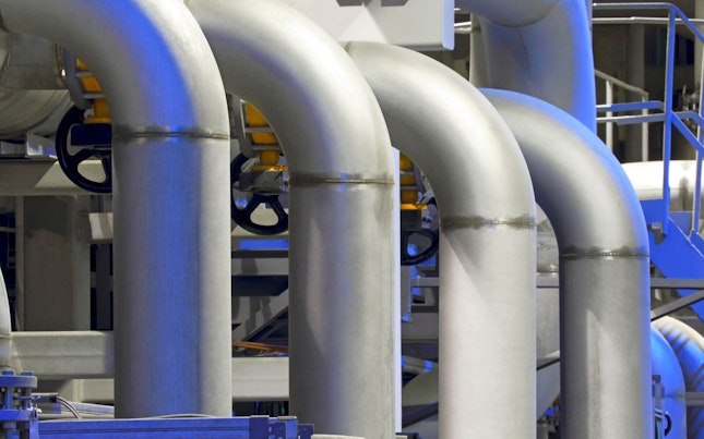 Bends of Pipes in Industrial Factory