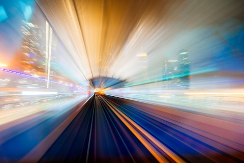 Blurred Railroad Tracks and Light Trails NoFocalPoint