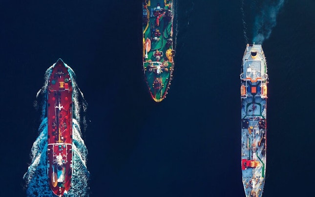 Bulk Vessels Cruising next to each Other