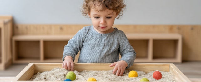Child Playing with Asbestos Play Sand