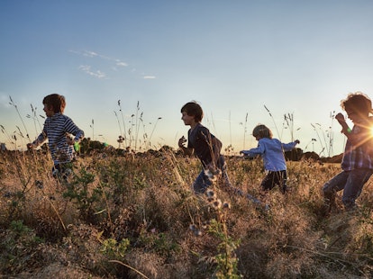 Children Running in a Field