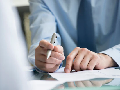 Close up on Hand Writing on a Form